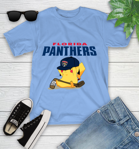NHL Pikachu Hockey Sports Florida Panthers Youth T-Shirt 11