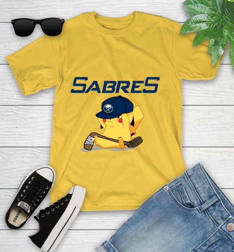 NHL Pikachu Hockey Sports Buffalo Sabres Youth T-Shirt 8