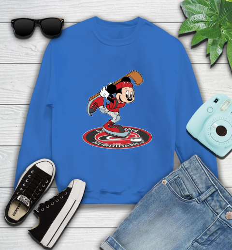 NHL Hockey Carolina Hurricanes Cheerful Mickey Disney Shirt Sweatshirt 9
