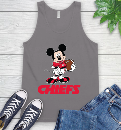 NFL Football Kansas City Chiefs Cheerful Mickey Mouse Shirt Tank Top 7