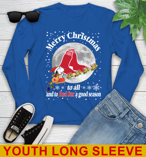 Boston Red Sox Merry Christmas To All And To Red Sox A Good Season MLB Baseball Sports Youth Long Sleeve 10