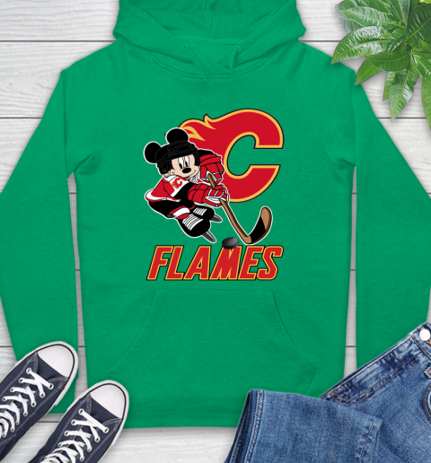 NHL Calgary Flames Mickey Mouse Disney Hockey T Shirt Hoodie 8