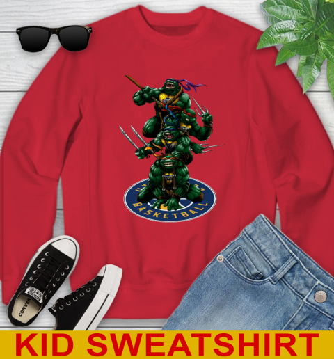 NBA Basketball Utah Jazz Teenage Mutant Ninja Turtles Shirt Youth Sweatshirt 8