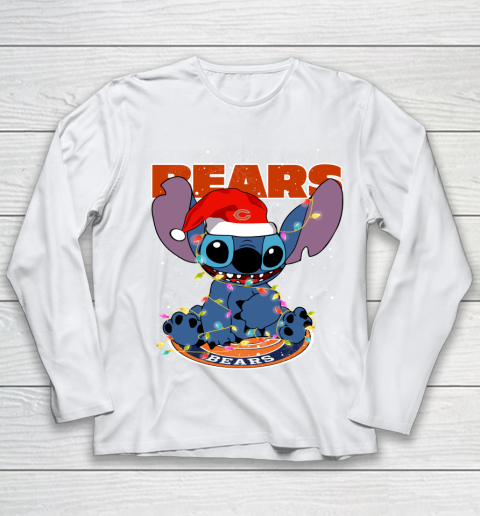 Chicago Bears NFL Football noel stitch Christmas Youth Long Sleeve