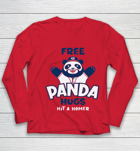 Free Panda Hugs Braves Youth Long Sleeve