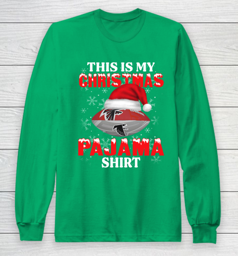 Atlanta Falcons This Is My Christmas Pajama Shirt NFL Long Sleeve T-Shirt - Image 5