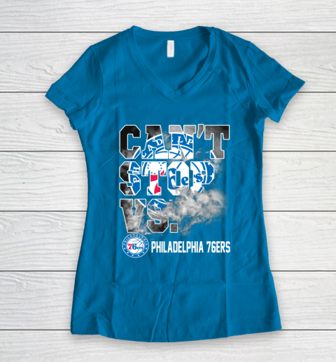 NBA Philadelphia 76ers Basketball Can't Stop Vs Women's V-Neck T-Shirt 5