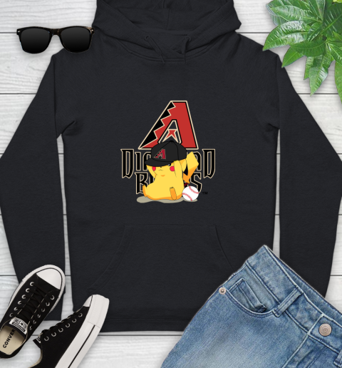 MLB Pikachu Baseball Sports Arizona Diamondbacks Youth Hoodie 2