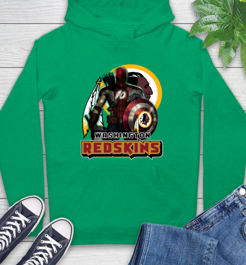 NFL Captain America Thor Spider Man Hawkeye Avengers Endgame Football Washington Redskins Hoodie 8