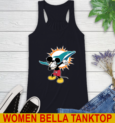 Miami Dolphins NFL Football Dabbing Mickey Disney Sports Racerback Tank 10