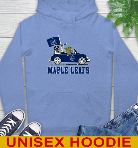 NHL Hockey Toronto Maple Leafs Darth Vader Baby Yoda Driving Star Wars Shirt Hoodie 11