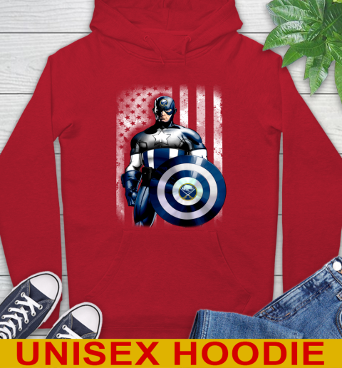 Buffalo Sabres NHL Hockey Captain America Marvel Avengers American Flag Shirt Hoodie 10