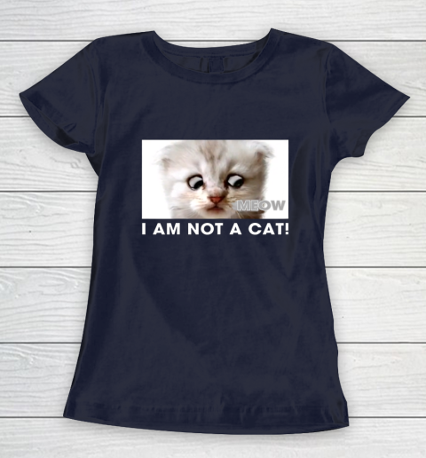 I am not a cat shirt funny video zoom call cat Women's T-Shirt 2