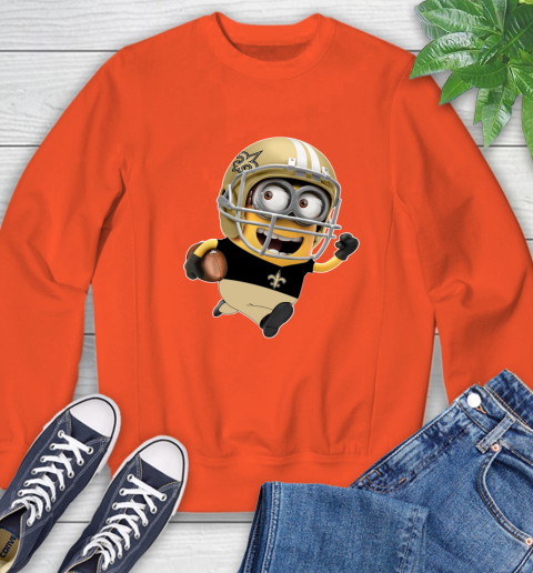 NFL New Orleans Saints Minions Disney Football Sports Sweatshirt 4