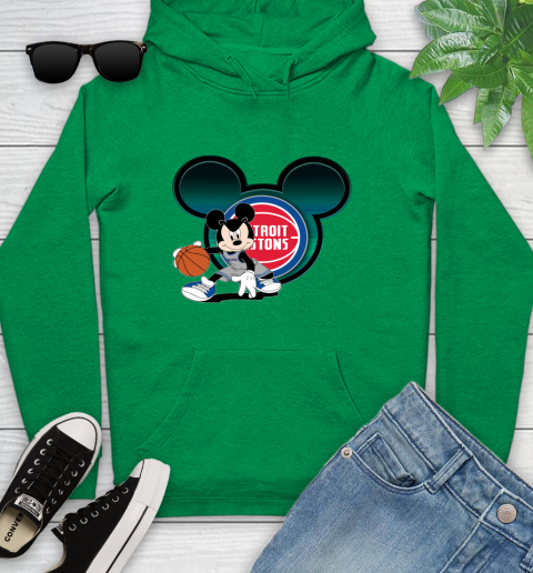 NBA Detroit Pistons Mickey Mouse Disney Basketball Youth Hoodie 7