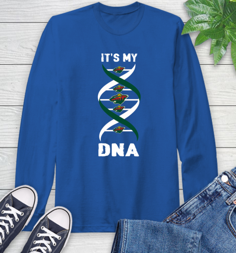 Minnesota Wild NHL Hockey It's My DNA Sports Long Sleeve T-Shirt 10