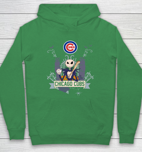 MLB Chicago Cubs Baseball Jack Skellington Halloween Hoodie 5