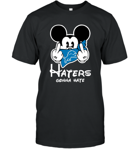 NFL Detroit Lions Haters Gonna Hate Mickey Mouse Disney Football T Shirt