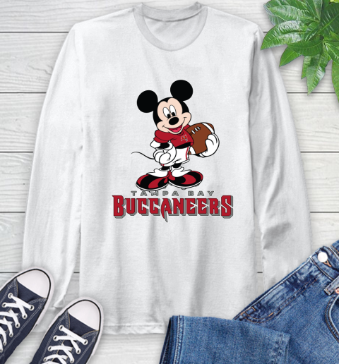 NFL Football Tampa Bay Buccaneers Cheerful Mickey Mouse Shirt Long Sleeve T-Shirt 2
