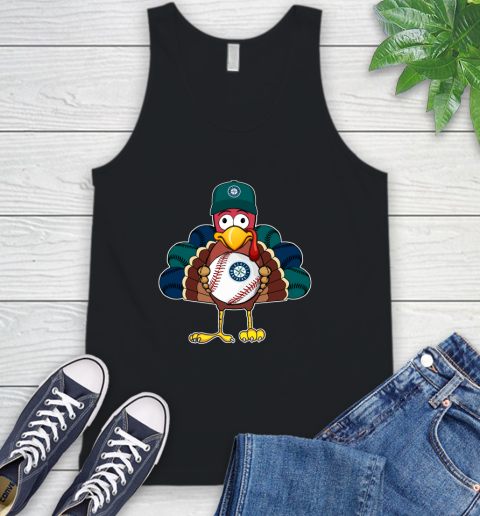 Seattle Mariners Turkey thanksgiving Tank Top 2