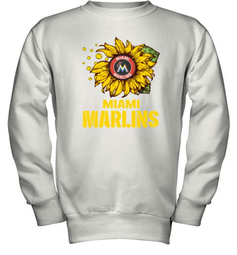 Miami Marlins Sunflower MLB Baseball Youth Sweatshirt