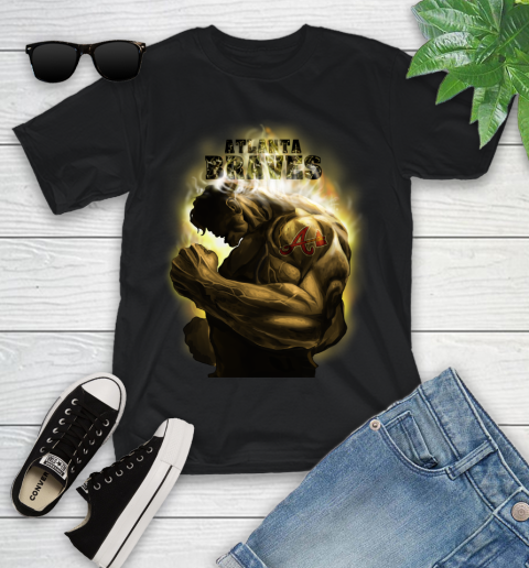 Atlanta Braves MLB Baseball Hulk Marvel Avengers Sports Youth T-Shirt