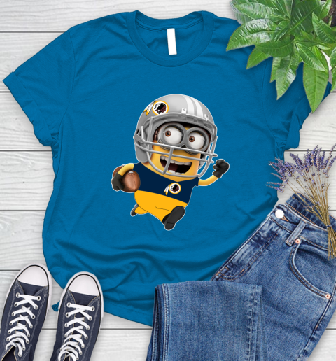 NFL Washington Redskins Minions Disney Football Sports Women's T-Shirt 7