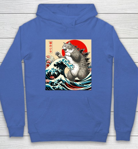 Catzilla Cat Japanese Art Funny Cat Hoodie 5
