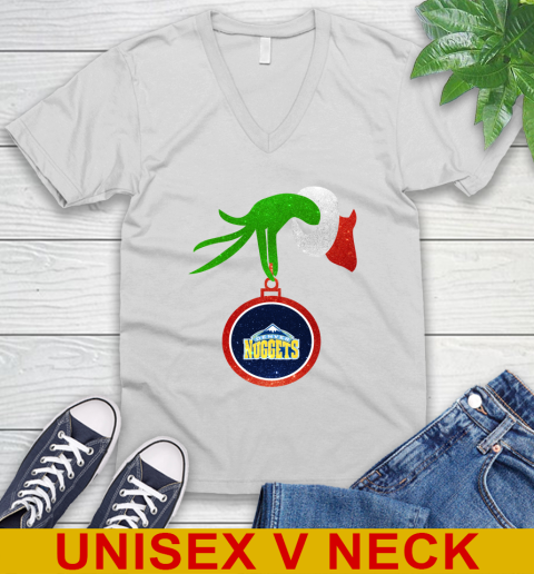 Denver Nuggets Grinch Merry Christmas NBA Basketball V-Neck T-Shirt