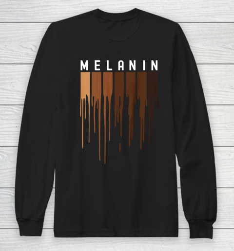 Drippin Melanin T Shirt for Women Pride  Black History Gift Long Sleeve T-Shirt