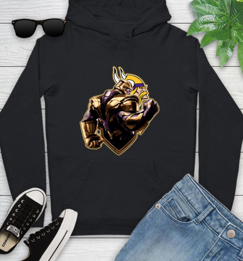 NFL Thanos Avengers Endgame Football Sports Minnesota Vikings Youth Hoodie 2