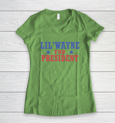 Lil'Wayne For President Women's V-Neck T-Shirt 5