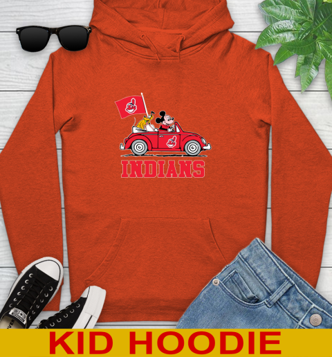 MLB Baseball Cleveland Indians Pluto Mickey Driving Disney Shirt Youth Hoodie 5