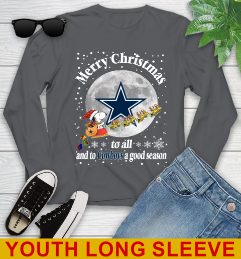 Dallas Cowboys Merry Christmas To All And To Cowboys A Good Season NFL Football Sports Youth Long Sleeve 9