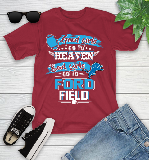 Detroit Lions NFL Bad Girls Go To Ford Field Shirt Youth T-Shirt 14