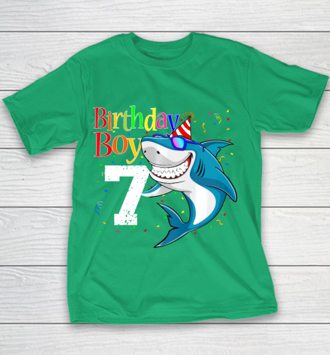 Kids 7th Birthday Boy Shark Shirts 7 Jaw Some Four Tees Boys 7 Years Old Youth T-Shirt 3