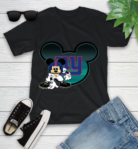 NFL New York Giants Mickey Mouse Disney Football T Shirt Youth T-Shirt 2