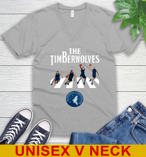 NBA Basketball Minnesota Timberwolves The Beatles Rock Band Shirt V-Neck T-Shirt 3