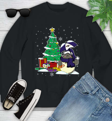 Baltimore Ravens NFL Football Cute Tonari No Totoro Christmas Sports Youth Sweatshirt