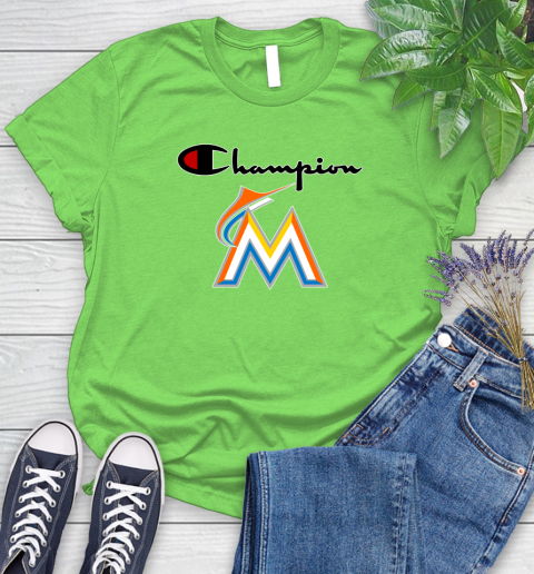 MLB Baseball Miami Marlins Champion Shirt Women's T-Shirt 7
