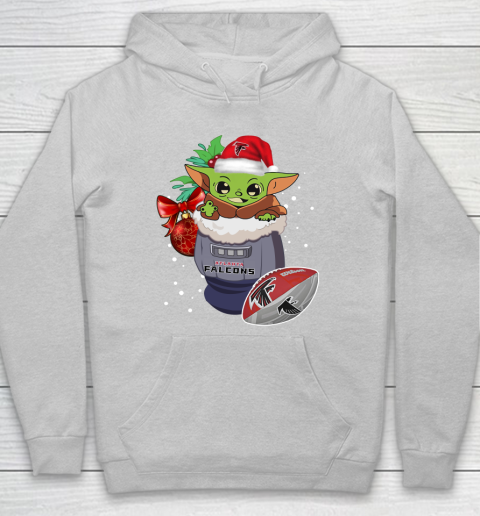 Atlanta Falcons Christmas Baby Yoda Star Wars Funny Happy NFL Hoodie 6