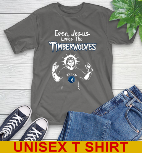 Minnesota Timberwolves NBA Basketball Even Jesus Loves The Timberwolves Shirt T-Shirt 10