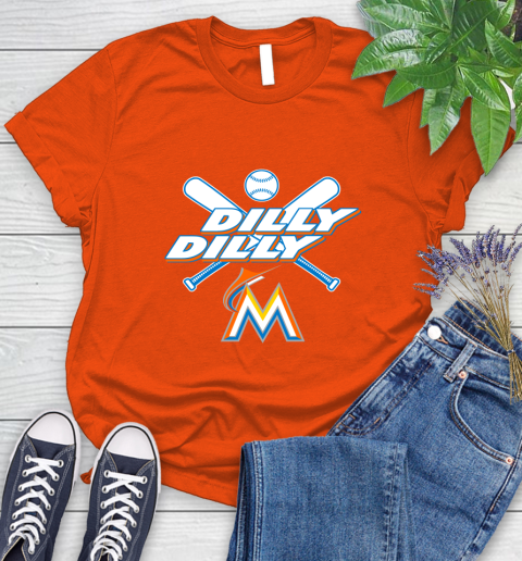 MLB Miami Marlins Dilly Dilly Baseball Sports Women's T-Shirt 4