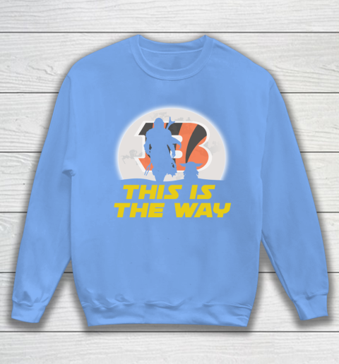 Cincinnati Bengals NFL Football Star Wars Yoda And Mandalorian This Is The Way Sweatshirt 8