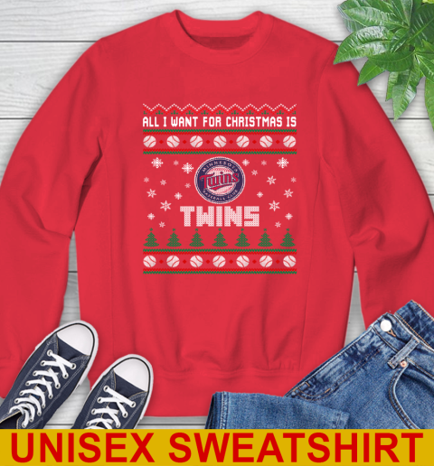 MLB All I Want For Christmas Is Minnesota Twins Baseball Sports 36