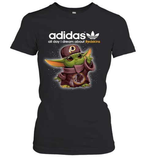 Baby Yoda Adidas All Day I Dream About Washington Redskins Women's T-Shirt