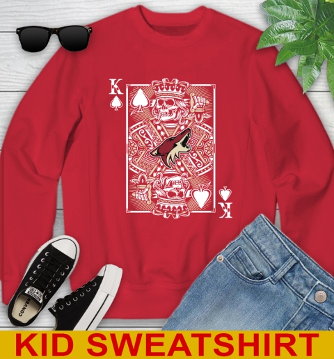 Arizona Coyotes NHL Hockey The King Of Spades Death Cards Shirt Youth Sweatshirt 7