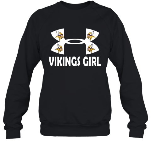 NFL Minnesota Vikings Girl Under Armour Football Sports SOuQqvYq7oF sweatshirt 35 95 151514 front black