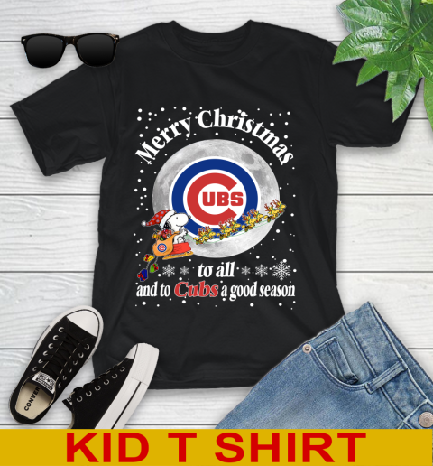 Chicago Cubs Merry Christmas To All And To Cubs A Good Season MLB Baseball Sports Youth T-Shirt
