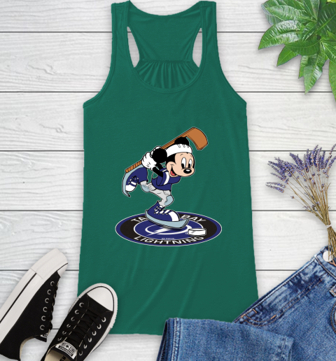 NHL Hockey Tampa Bay Lightning Cheerful Mickey Disney Shirt Racerback Tank 7